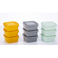 3PK square food container plastic lunch box 3pcs